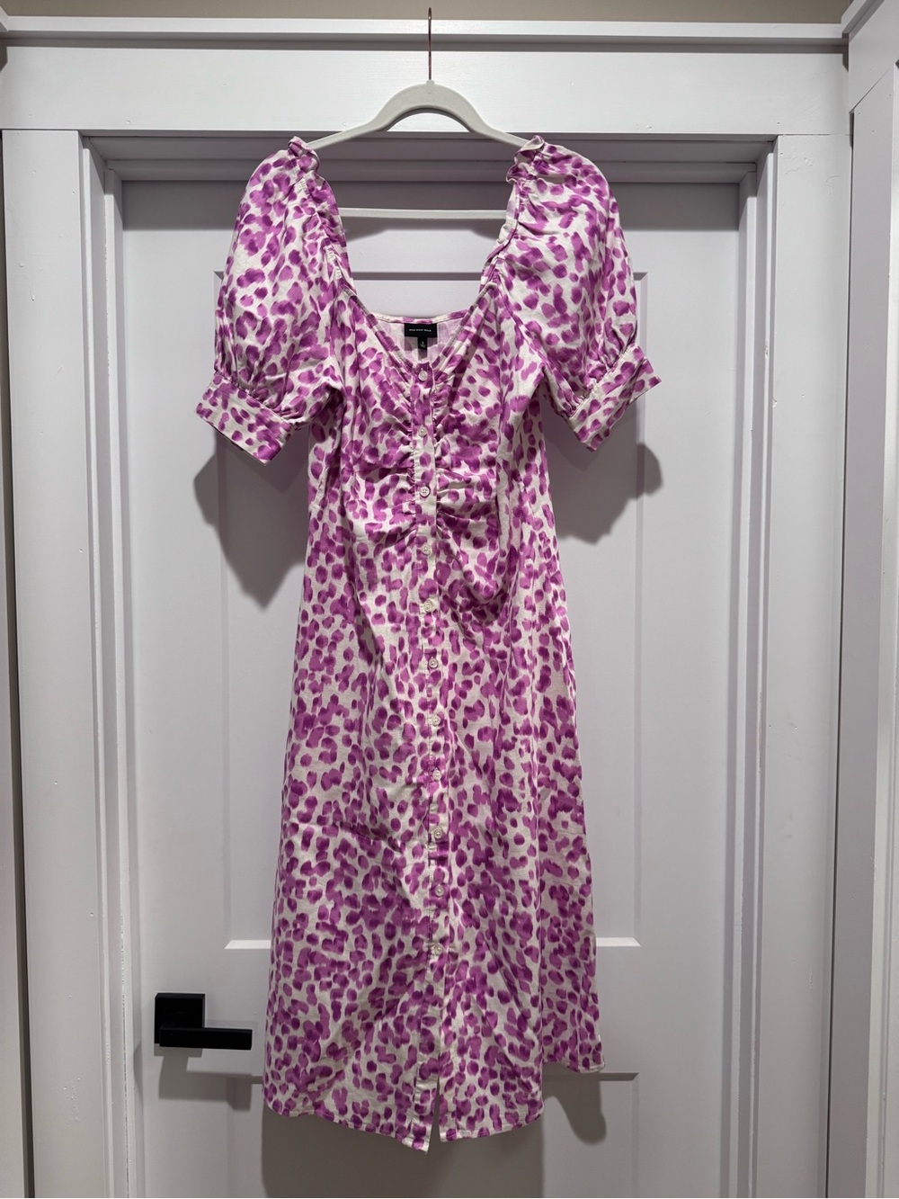 Who What Wear Pink and White Patterned Top Father Stu Carmen Dress Small